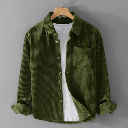 GREGOR CORDUROY SLEEVE SHIRT