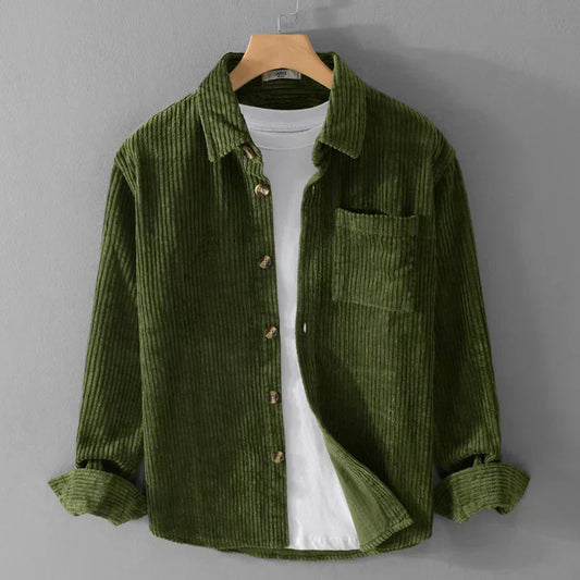 GREGOR CORDUROY SLEEVE SHIRT