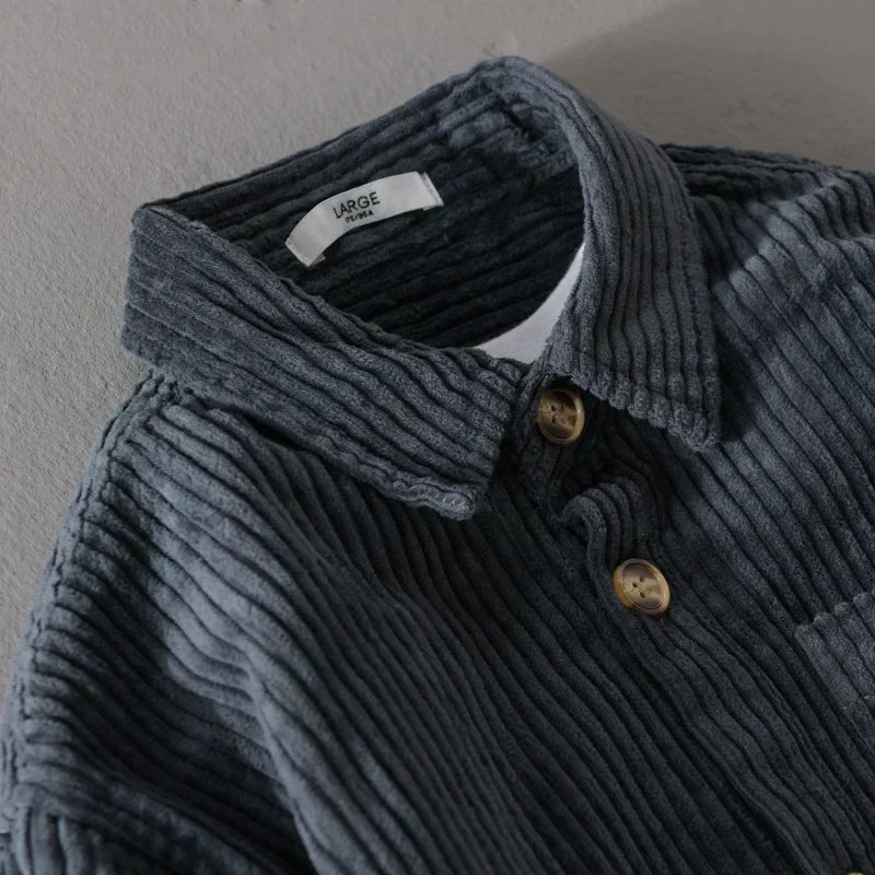 GREGOR CORDUROY SLEEVE SHIRT