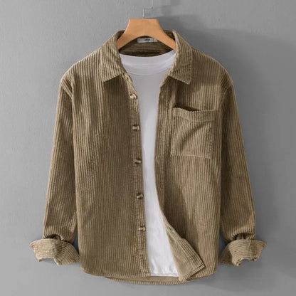 GREGOR CORDUROY SLEEVE SHIRT